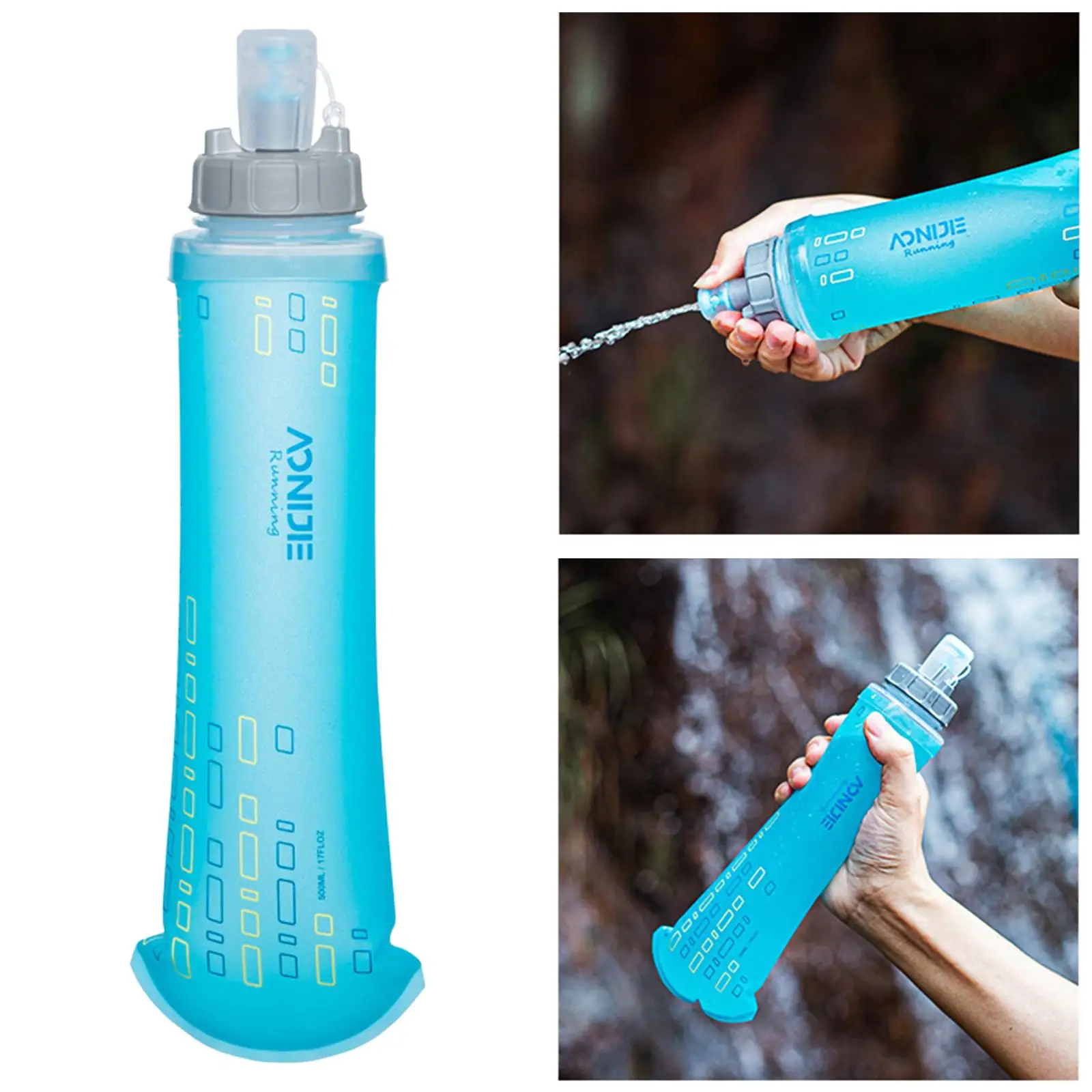 

500ML Bicycle Water Bottle Squeeze Leakproof Hydration Soft Flask Running Bike Hiking Climbing Football BPA Free Camping Kettle