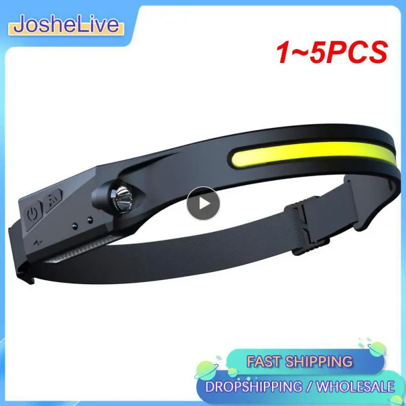 

Головной фонарь с датчиком, 1-5 шт., яркий Головной фонарь, Головной фонарь с USB-зарядкой, 5 режимов освещения, Головной фонарь со встроенным