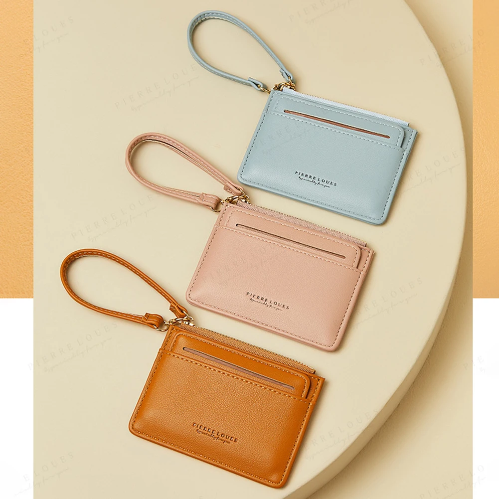 

Students Simple Wallet Small Zipper Girl Coin Purses PU Leather Women Handbags Female Card Holder Money Clip Compact Money Bags