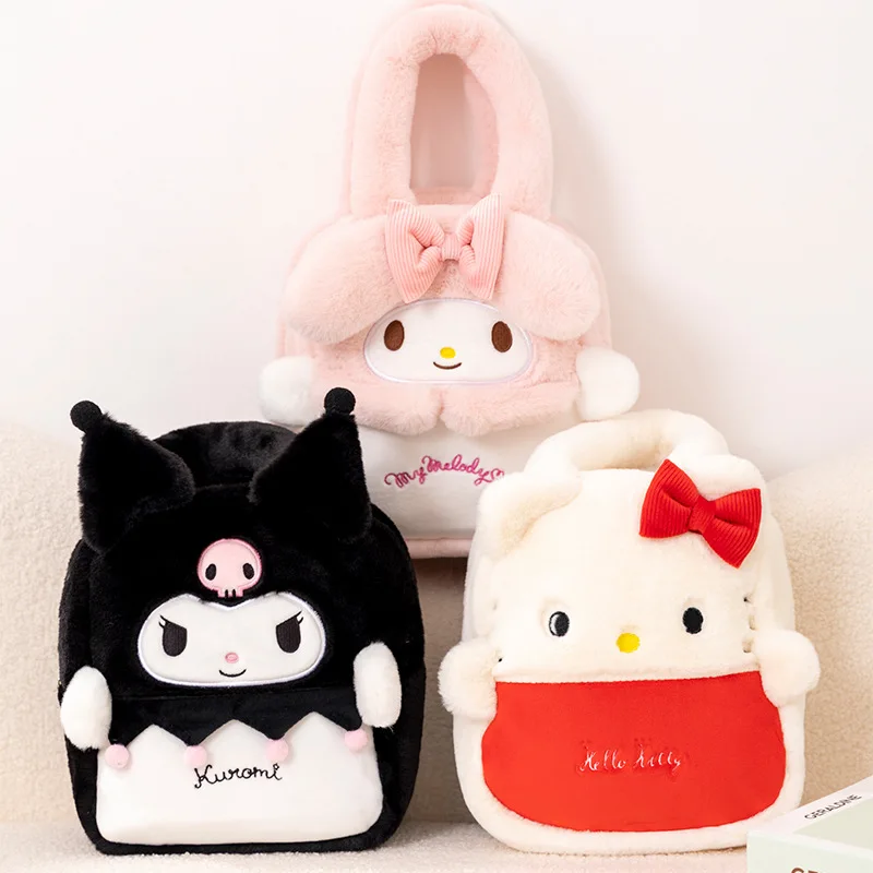 

Мультяшный Sanrio Cinnamorol, плюшевая игрушка, сумка для куклы, милый Cinnamolol, сумка на одно плечо, мягкая и милая сумка-мессенджер Devil Kuromi