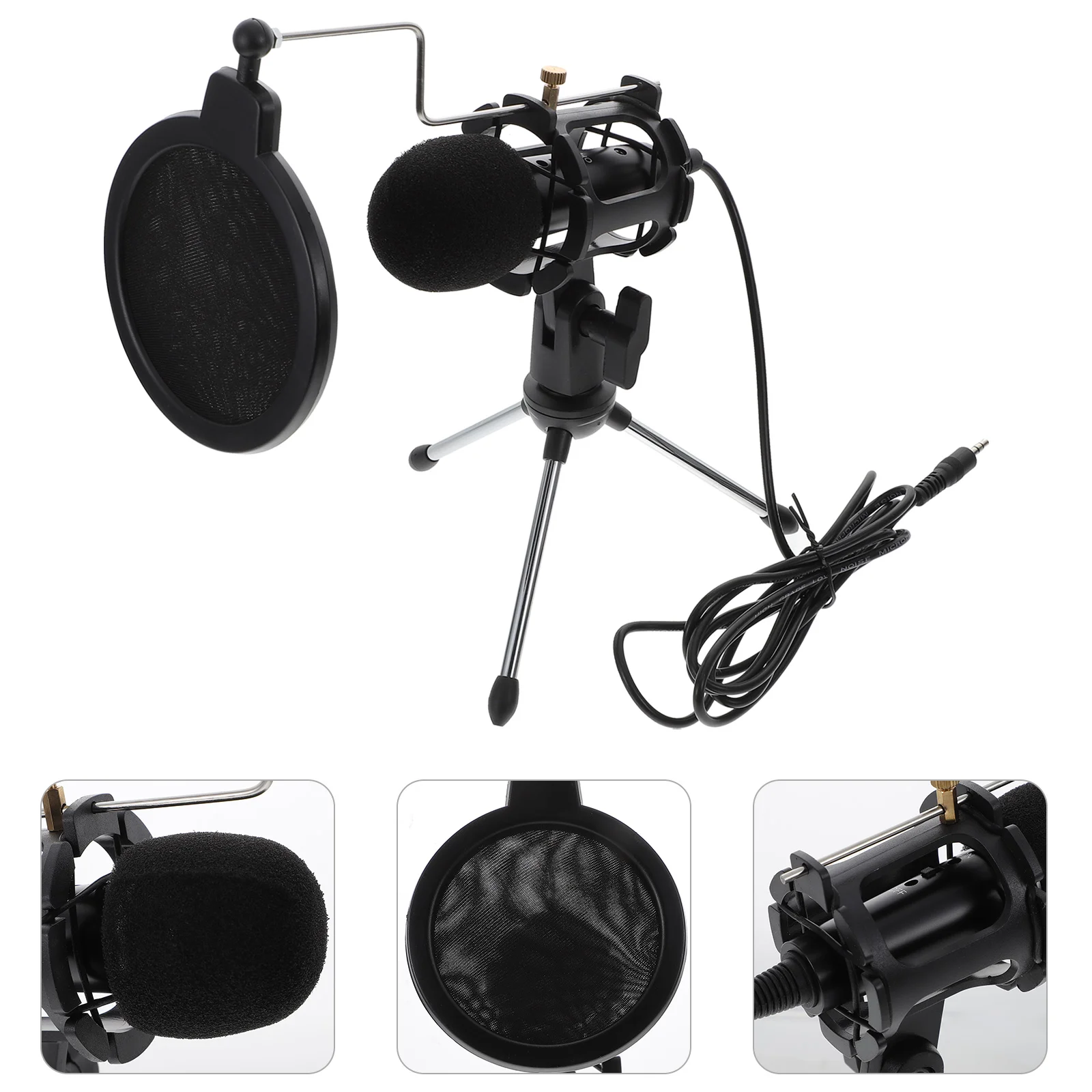 

Live Microphone Studio Condenser Mini Microphones Podcast Professional Computer Gaming Mic For Podcast Laptop Desktop PC
