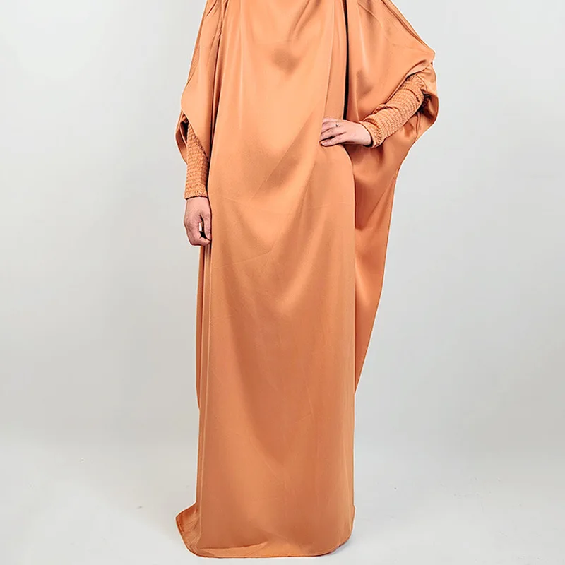 

Muslim2023 cross-border women's clothing, Middle East Turkey swing, solid color robe, dress, long skirt, comfortable casual