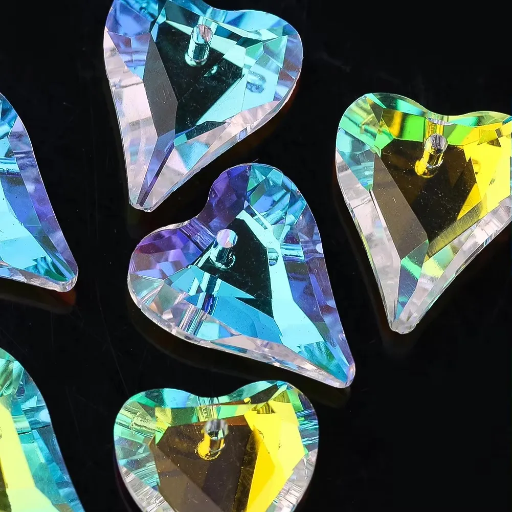 2 шт. хрустальное стекло с диким сердцем граненая бусина австрийские свободные