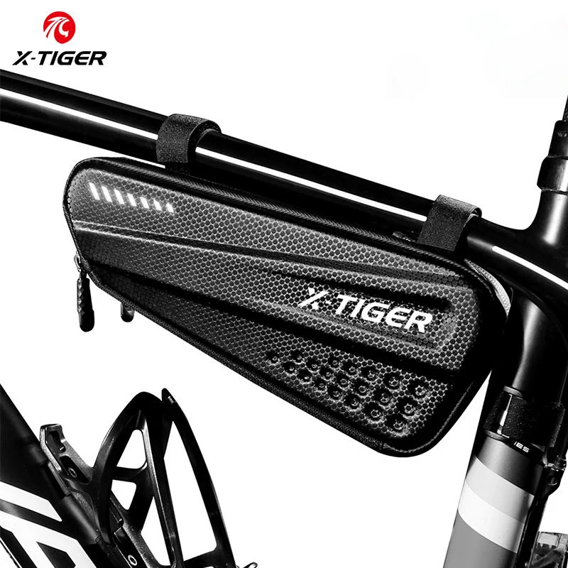 

X-TIGER Waterproof Bicycle Bag Reflective Mountain Bike Top Tube Bag 1.2L Large Capacity Shockproof MTB Bicycle Bag Accessories