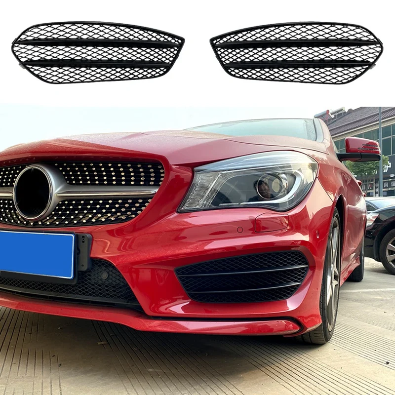 

Front Bumper Grill Grid Fog Light Cover for Mercedes-Benz CLA-Class C117 CLA200 220 CLA45 2013-2015 AMG Modification