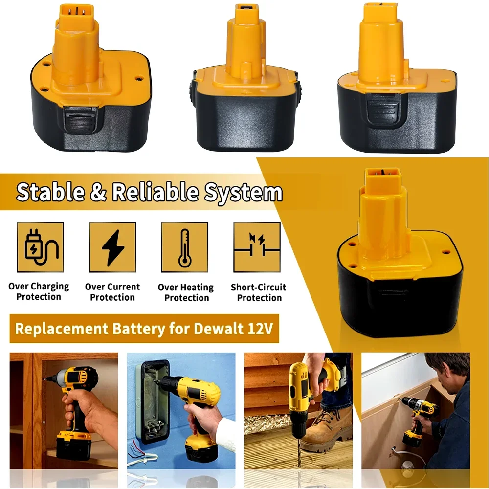 Аккумулятор для инструментов 12 В 9800 мАч Dewalt DC9071 DE9037 DE9071 DE9075 DW9071 DW9072 DW9074 DC727 DC756 DC980