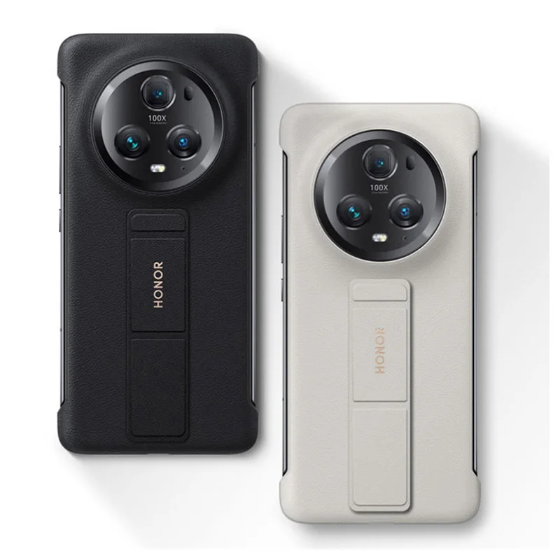 Honor Magic 5 Pro Case With Holder Anti-scratch Leather Case for Honor Magic 5 Pro Shockproof PU Case for Honor Magic5 Pro