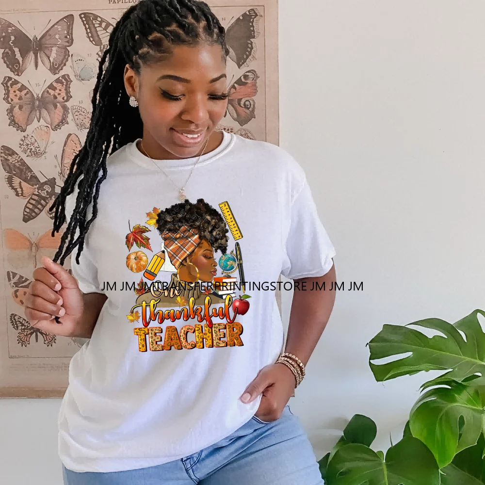 Праздничные нашивки для ногтей черных женщин DTF благодарная любовь осень дерзкий