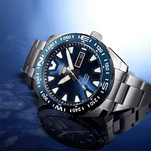 

New Seiko Fashion Watch for Men Sport 3Bar Waterproof Luminous Quartz Auto Date Analog Dial Stainless Steel Band Men's Watch