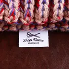 Этикетка из 100% хлопка на заказ, размер 30 х60 мм, 25-500 шт.