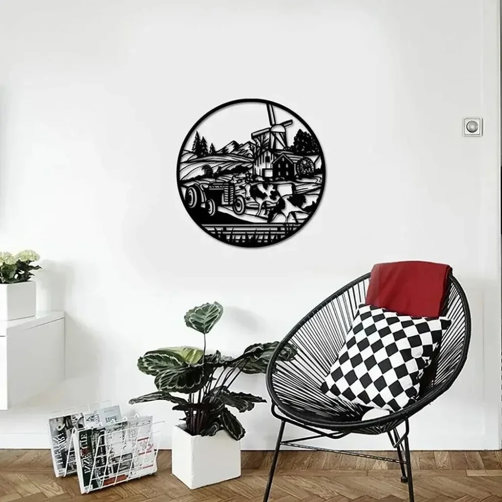 Современный Металлический Петух И Корова Настенное Художественное Украшение