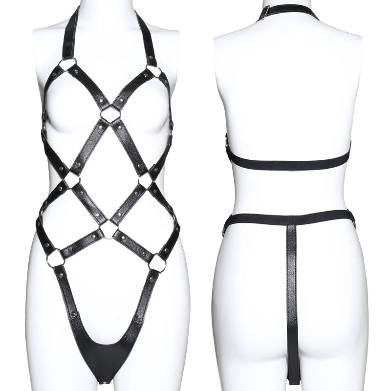 

Сексуальная Готическая портупея для ног, черная обвязка для тела, пояс для подвязки, бандаж для танцев на шесте, нижнее белье, рождественски...