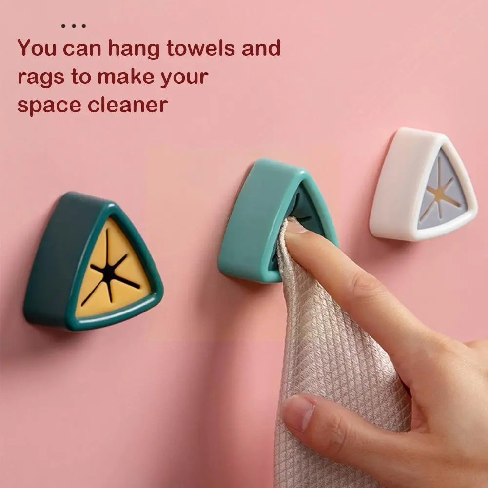 

Creative Towel Holder Rag Storage Racks Hanger Adhesive Storage Wall Wash Kitchen Clip Towels Sucker Accessories Cloth Bath Z0Z3