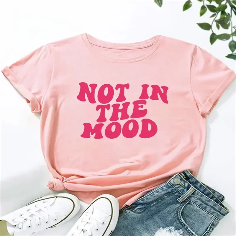 Женская Повседневная футболка с принтом со слоганом |