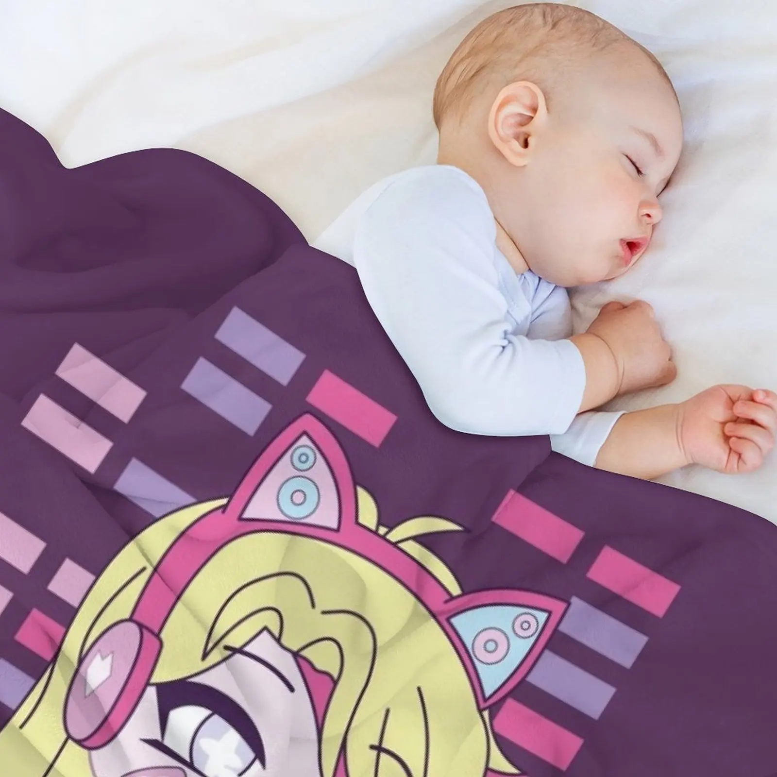 Gacha Life series-плед Nightcore для девушек теплые полярные плюшевые одеяла