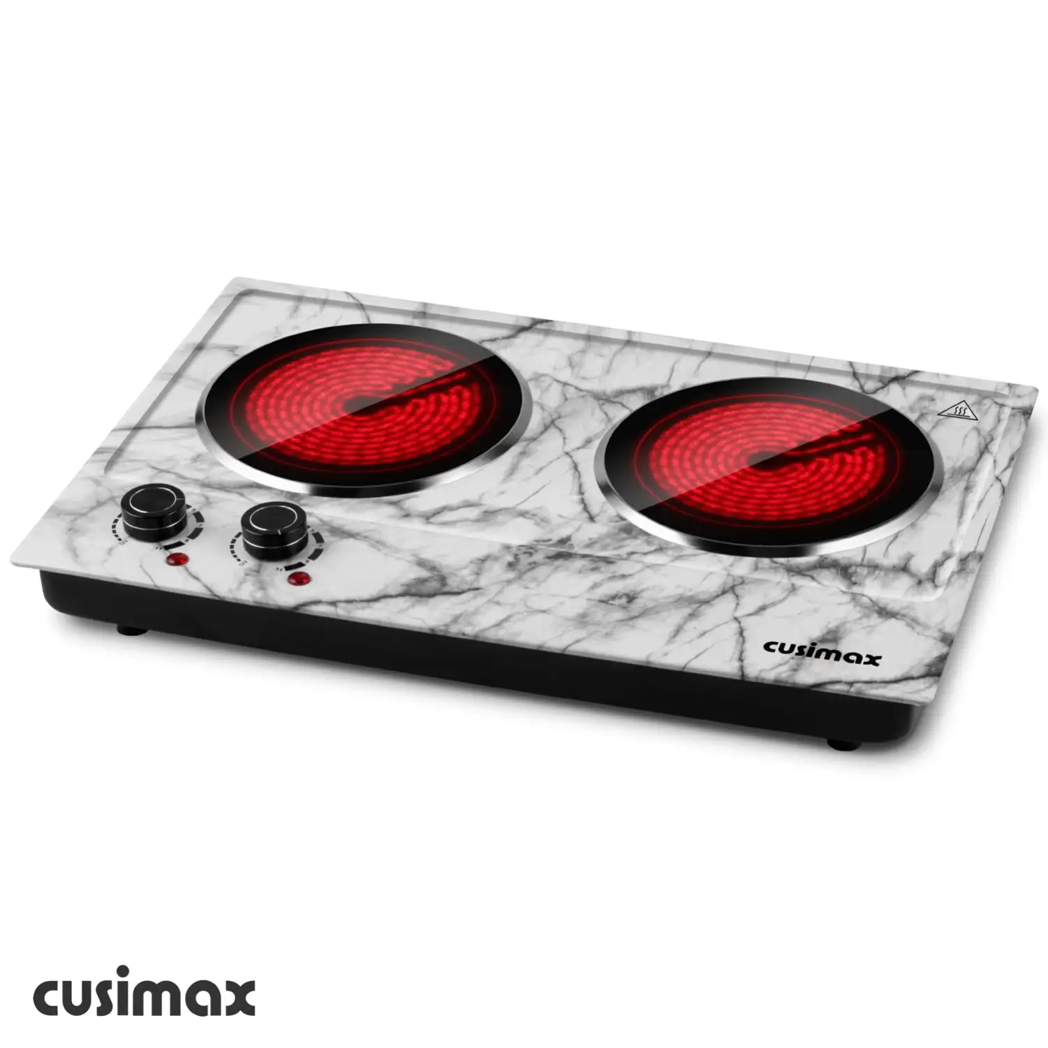 

Hot Plate, Double Burner Hot Plate for Cooking, 1800W Dual Control Portable Stove Countertop Burner Infrared Cooktop, Stainl