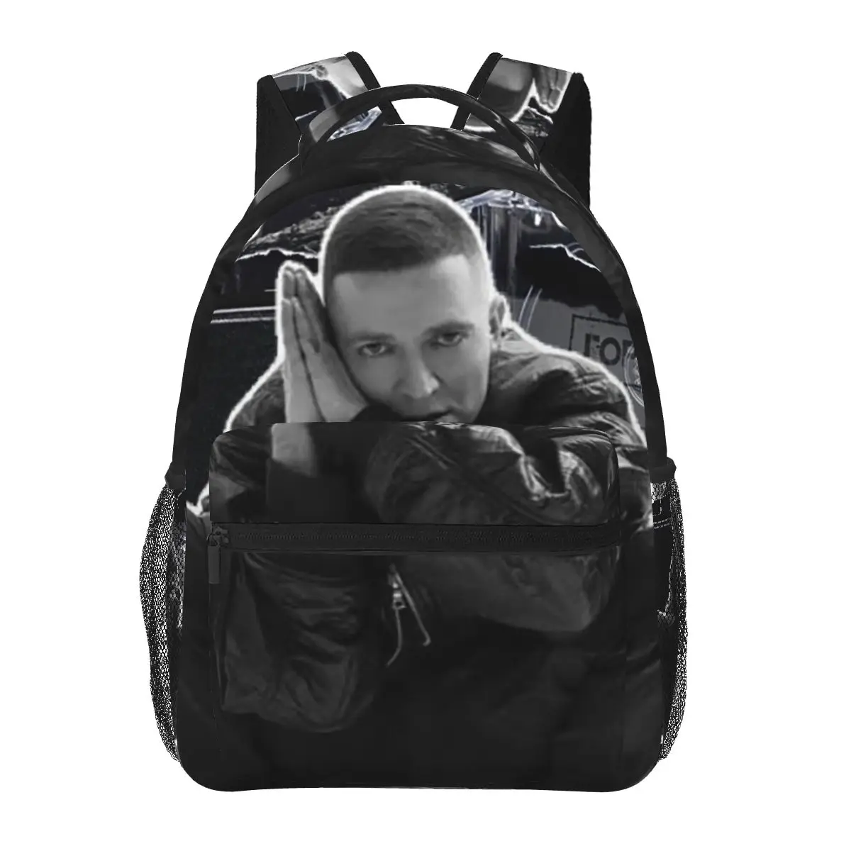 Фото Модный рюкзак Rapper Oxxxymiron, хит продаж, вместительный рюкзак для детей, школьная сумка, сумки через плечо для мужчин и женщин №3