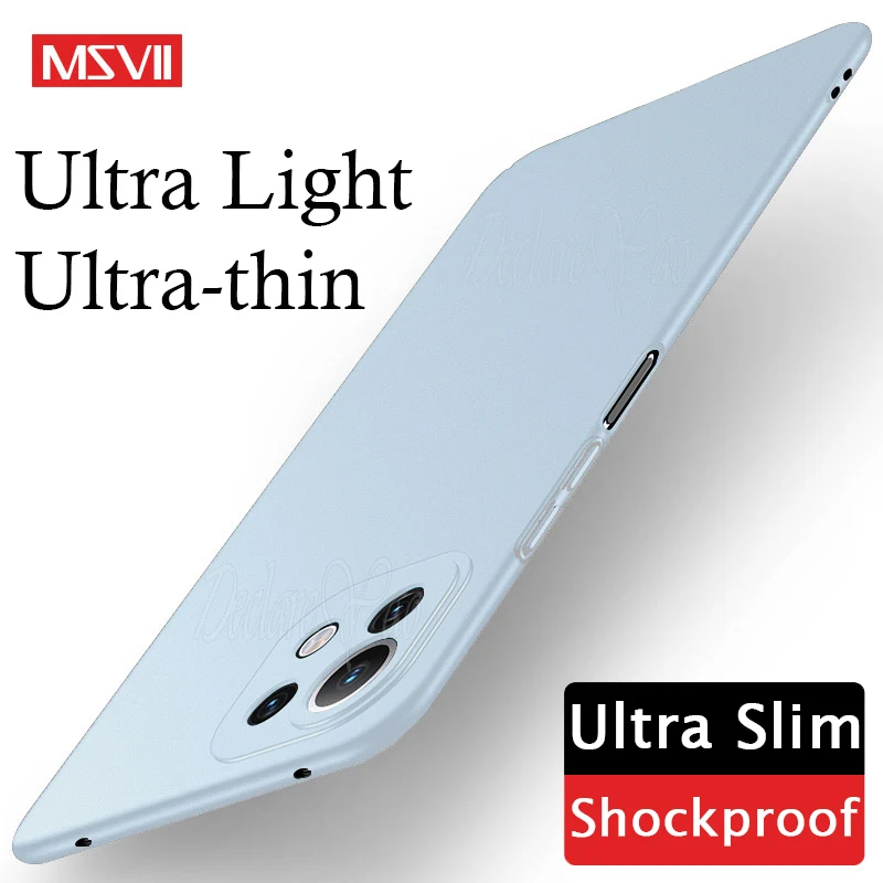 Ультра-Чехлы Xiomi Mi 11 тонкий матовый чехол MSVII для Xiaomi Lite 5G NE Матовый Жесткий