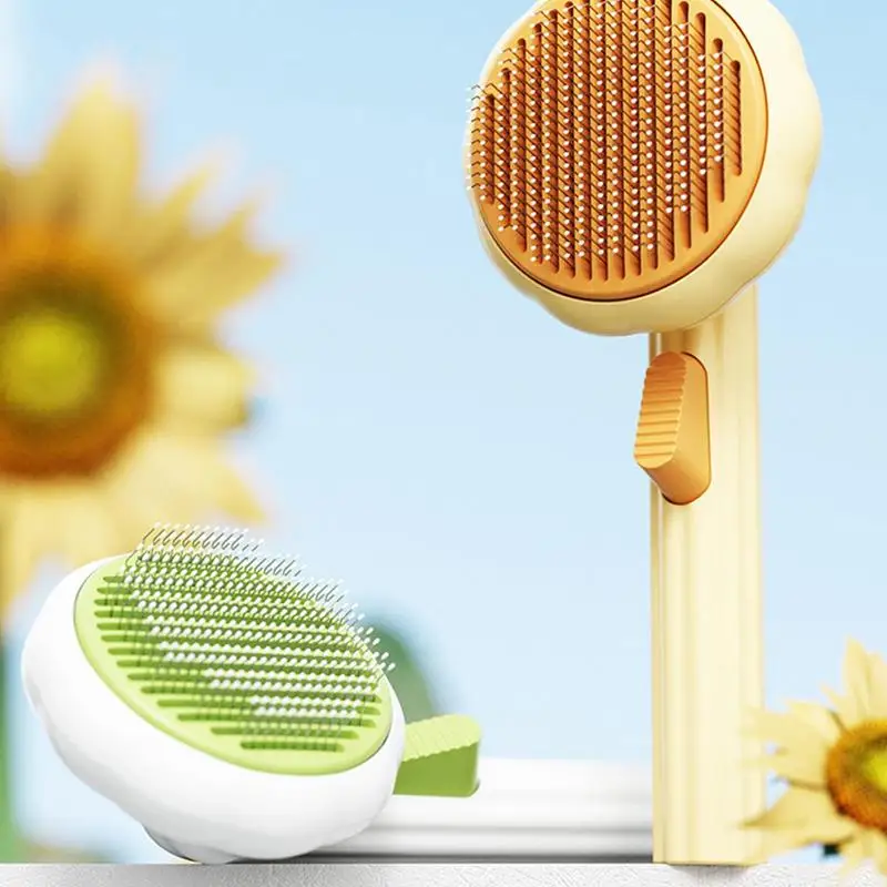 

Щетка из кошачьей шерсти, самоочищающиеся щетки для домашних кошек, расческа для груминга собак, расческа для котят, щенков, Массажная щетка