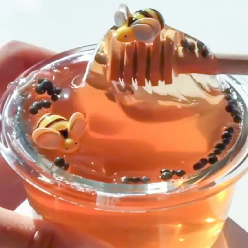

60ml Crystal Slime Toys Clear Honey Slime Bee Polymer-Clay Modeling Slime Lizun Glue Mud Slime Putty DIY Toy Antistress Mud