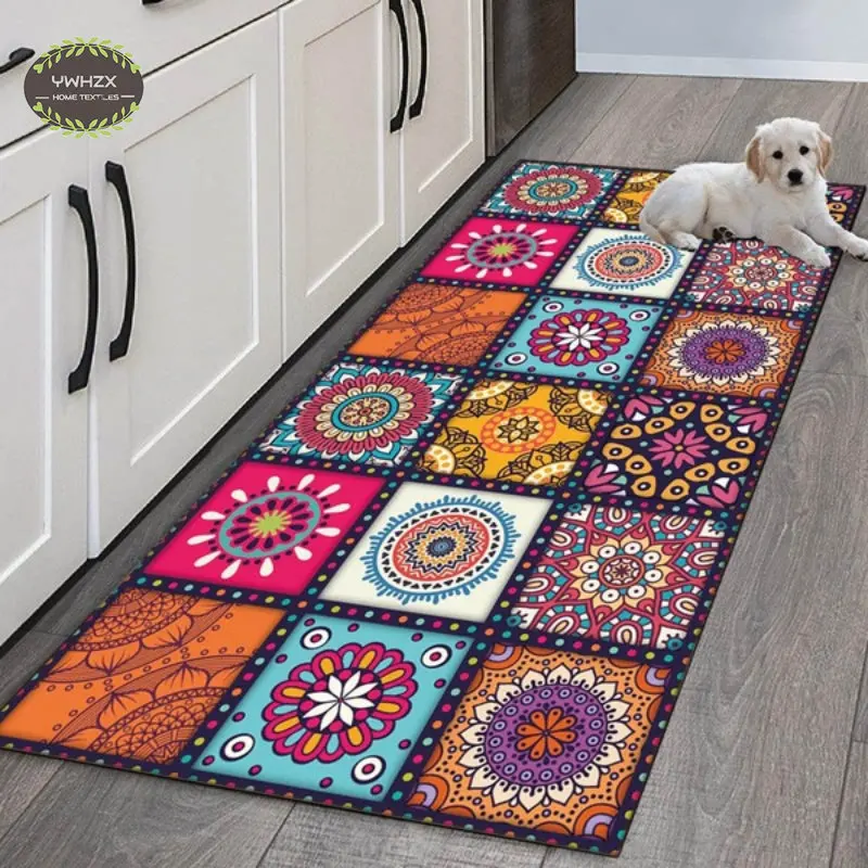 

Mandala Style Carpet Various Patterns Printed Home Antifouling Table Door Mats Bedroom and Living Room Decorative Large Area Rug