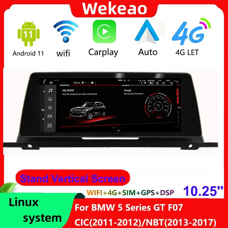 

10.25'' Android 11 Vertical Car Multimedia Player Radio For BMW 5 Series GT F10 Wifi Carplay GPS Navigation Headunit 4G