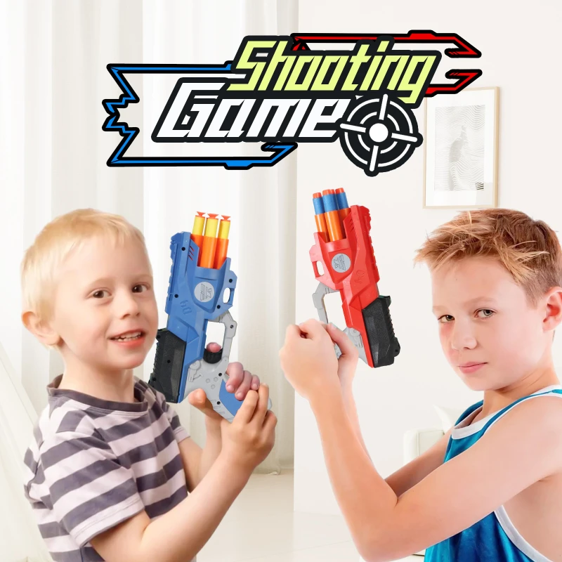 Игрушечный Пистолет Из Мягкой Пены Для Мальчиков 4-стреловый Ручной Эва Унисекс