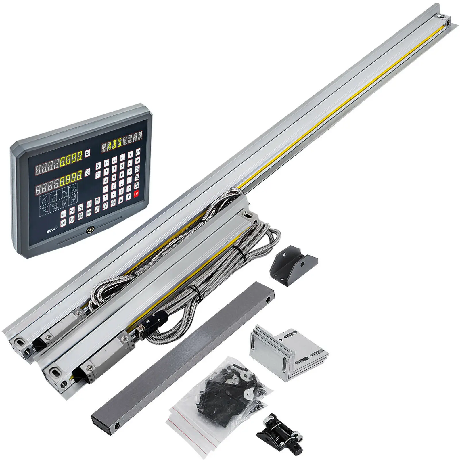 

2 Axis Digital Readout Scale 5 µm DRO Linear Scale For Mill Lathe Machine