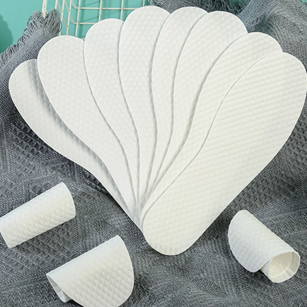 Disposable Insoles Nature Wood Pulp Insole Breathable Sweat White Color Comfortable Shoe Pad For Men And Women Shoes Accessories