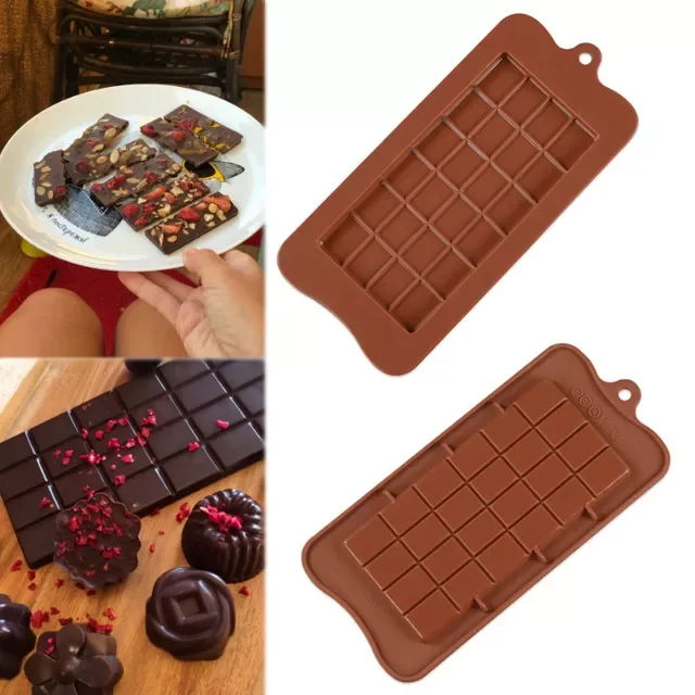 

Silicone Mold 12 Chocolate Mold Fondant Patisserie Candy Bar Mould Cake mode Decoration kitchen Baking Accessories