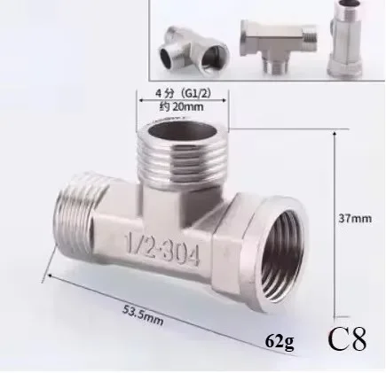 

Фитинги из нержавеющей стали 1/2", 3/4" BSP