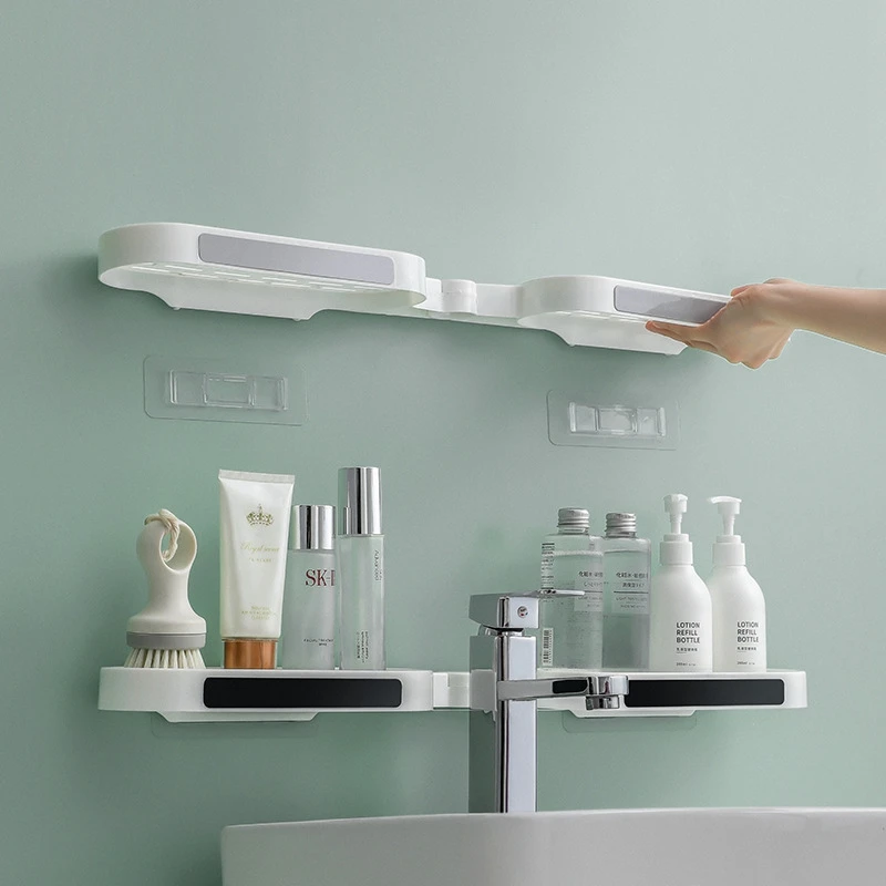 

Bathroom Shelf Organizer Toilet Adhesive Shampoo Gel Storage Basket Decoration Bathroom Corner Shower Shelf Rack Accessories