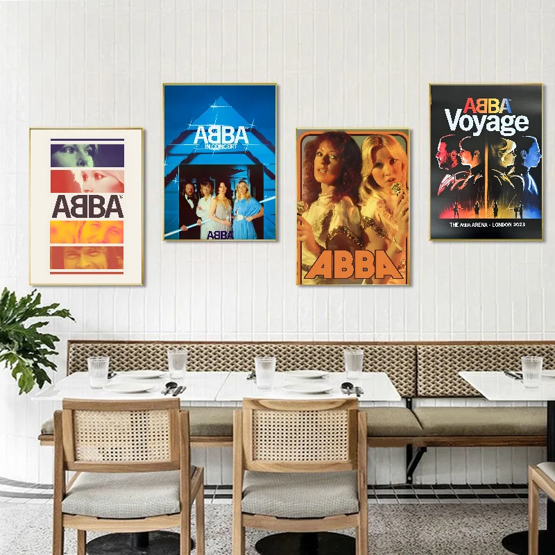 Классический постер группы А-Абба самоклеящаяся художественная