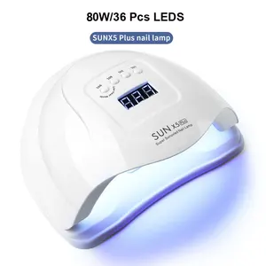Imported 80W UV LED Lamp 36 LEDS 4 Gears Adjustable Light Device For Drying Gel Polish Professional Polygel f
