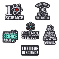 believe in science quotes enamel pins cute shape brooches for clothing backpack lapel badges fashion jewelry accessories gifts