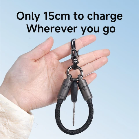 Кабель Hagibis USB4, портативный брелок с коротким кабелем C-C, ремешок Type-C, кабель 240 Вт, 80 Гбит/с для Thunderbolt 4/5 iPhone 17 Pro SSD