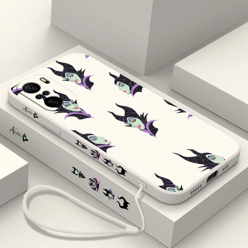 Disney Maleficent для Xiaomi Redmi Note 13 12 12Pro 11 11S 11T 10S 10 Pro Plus 5G чехол телефона с жидкой левой
