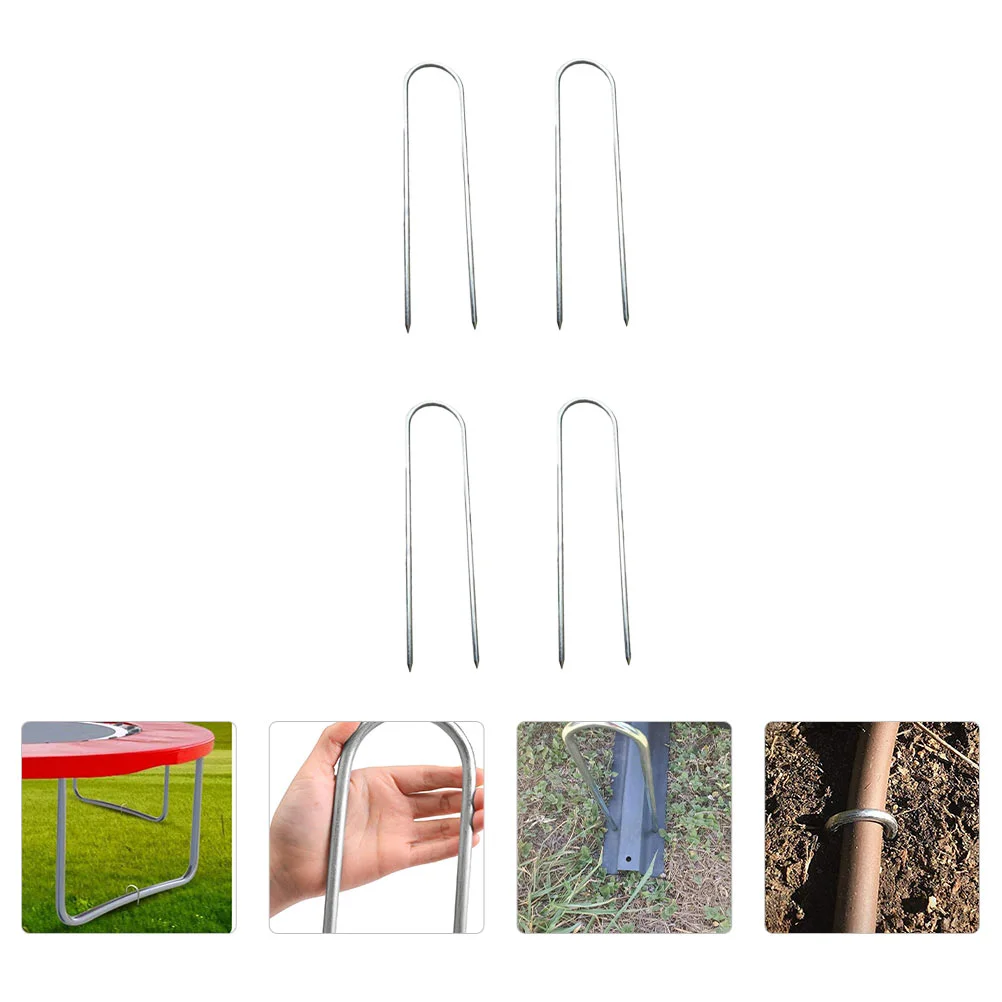 

Pegs Stakes Tent Ground Canopy Anchors Camping Peg Garden Stake Trampoline Shaped U Earth Lawn Weed Membrane Anchor Fence Post