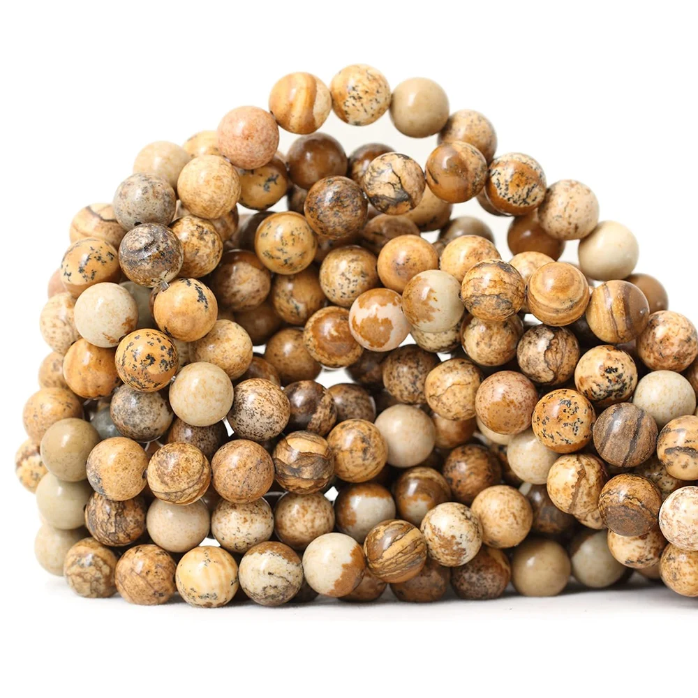 Бусины из натуральной яшмы круглые бусины 15 дюймов ниток хрусталя для