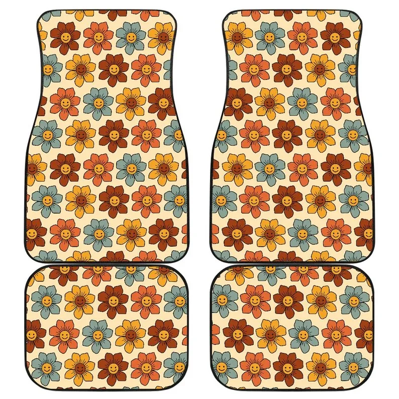 

Flower Power Car Floor Mats, Hippie Car Mat, Car Accessories For Women, Stoner Gifts, Retro Car Accessories, Interior Car Decor