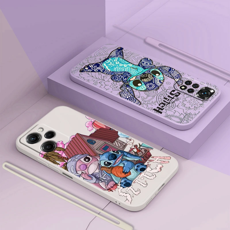

Cute Lilo Stitch Angel For Xiaomi Redmi Note 12 11 11T 10 10S 9 9S 9T 8 8T 7 Pro Plus Speed Liquid Rope Soft Phone Case Fundas