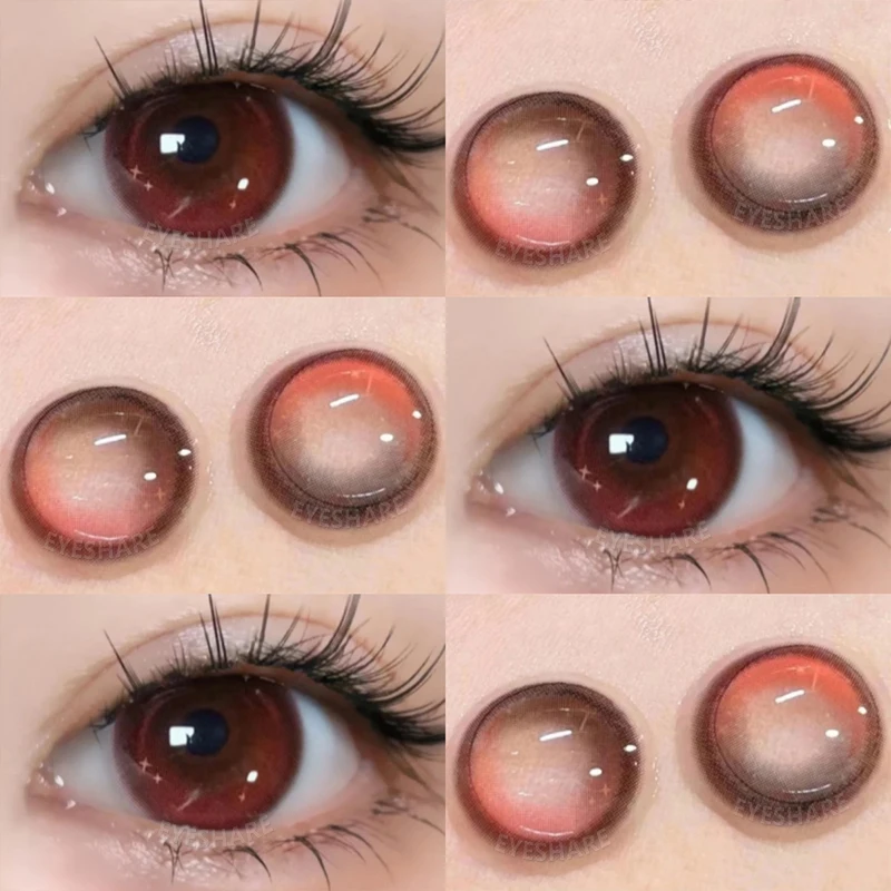 

AMARA Halloween 1 Pair Korean Anime Accessories Cosplay Colored Lenses for eye Red Multicolored Lenses Contact Lens Beauty Pupil
