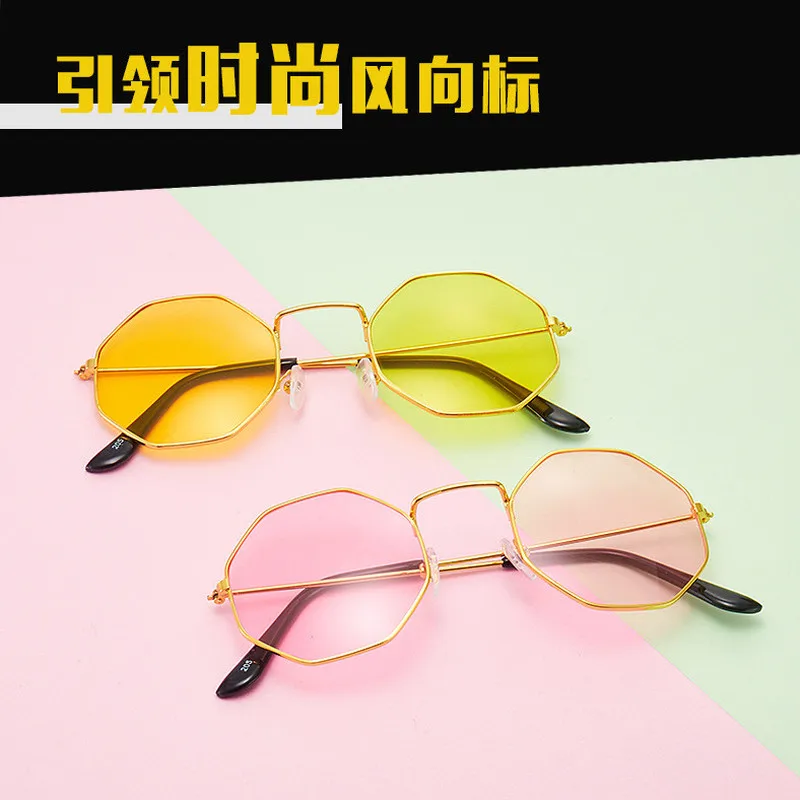 Солнцезащитные очки водителя в многоугольной оправе металлические квадратные