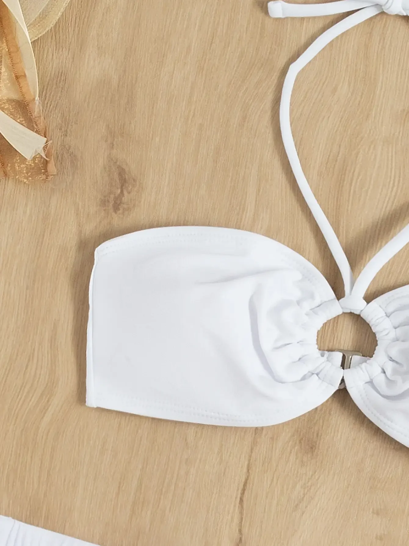 Бикини из 3 предметов с кольцами 2024 женские шорты накидкой купальник женский