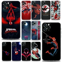 marvel hero spiderman clear phone case for iphone 11 12 13 pro max 7 8 se xr xs max 5 5s 6 6s plus soft silicone marvel