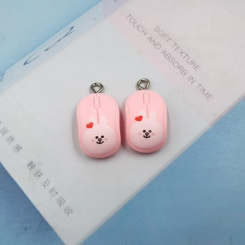 10 шт. кавайные серьги-подвески в виде медведя кролика кошки лягушки животных