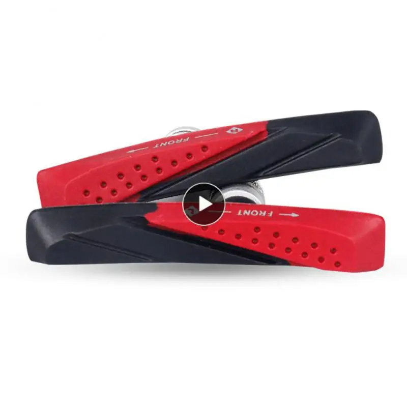 

1 Pair Bike Bicycle Brake Pads V-brake Pads With Mud Trough Silent Road Bike Brake Pads Rubber Sheet Cycling Bike Accessories