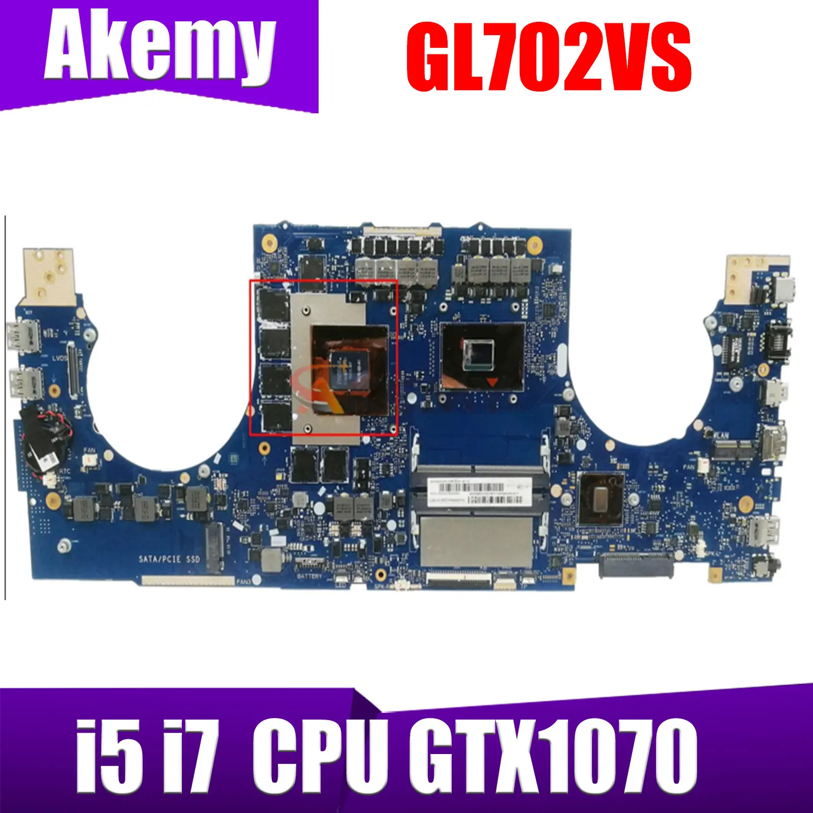 

GL702VS Motherboard For ASUS S7VS GL702V GL702VS GL702VSK Laotop Mainboard I5-6300HQ I7-6700HQ I5-7300HQ i7-7700HQ CPU GTX1070