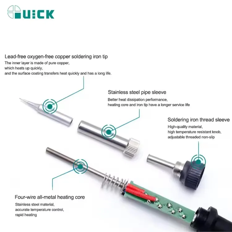 220 В/110 В Quick 8686D + 2 в 1 паяльная станция SMD с горячим воздухом система обслуживания