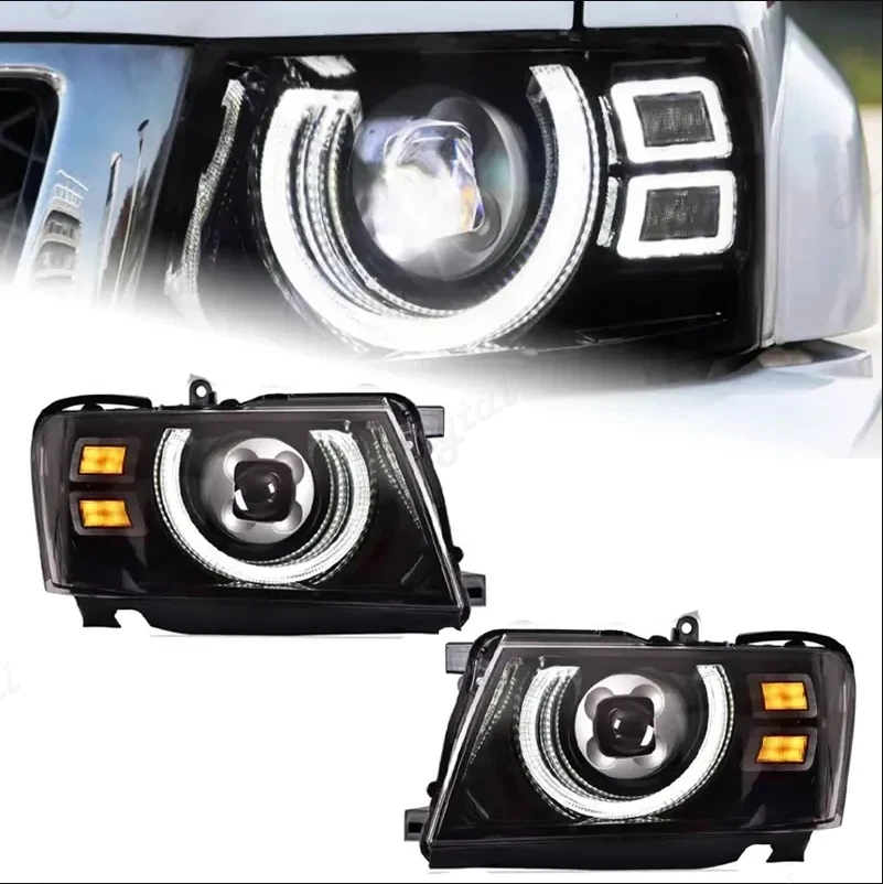 Фото Задний фонарь в сборе для фар 2005-2022 Nissan Patrol Y61, светодиодные фары DRL DRL, указатель поворота, высокие автоаксессуары №1